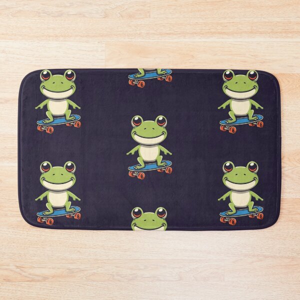 Item preview, Funny cute kawaii style frog riding a skateboard designed and sold by Trend-Beaver.