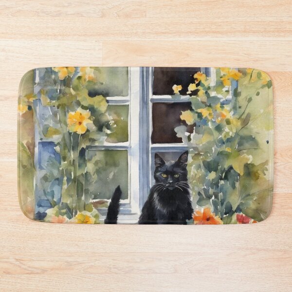 Item preview, Black Cat peeking out designed and sold by caribbeanhippie.