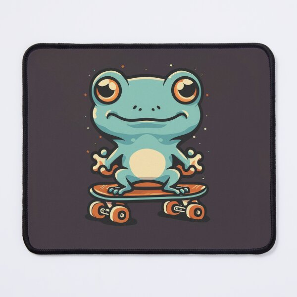 Item preview, Funny cute kawaii style frog riding a skateboard designed and sold by Trend-Beaver.