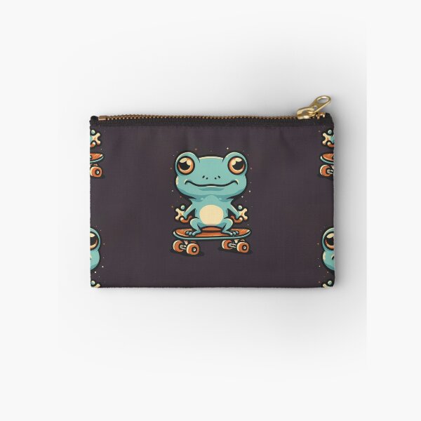 Item preview, Funny cute kawaii style frog riding a skateboard designed and sold by Trend-Beaver.