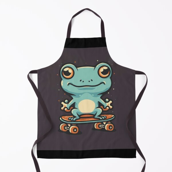 Item preview, Funny cute kawaii style frog riding a skateboard designed and sold by Trend-Beaver.