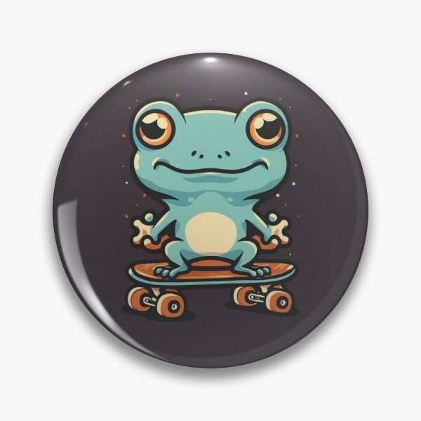 Item preview, Funny cute kawaii style frog riding a skateboard designed and sold by Trend-Beaver.