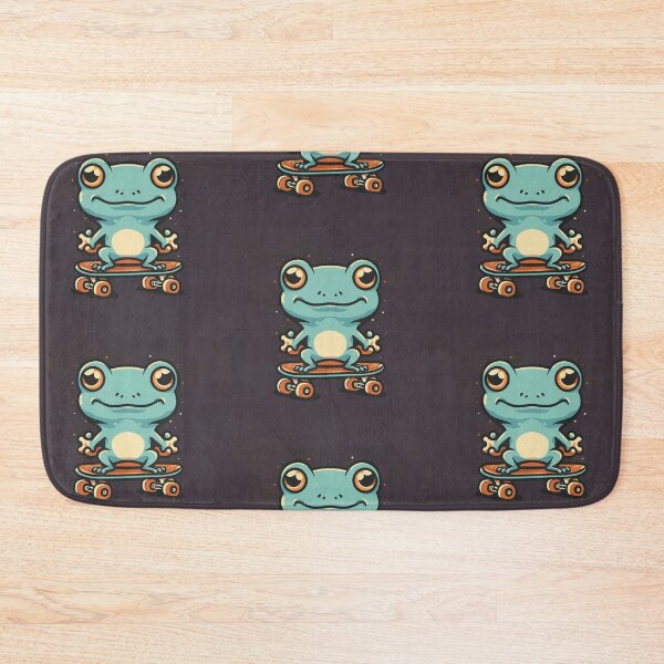 Item preview, Funny cute kawaii style frog riding a skateboard designed and sold by Trend-Beaver.