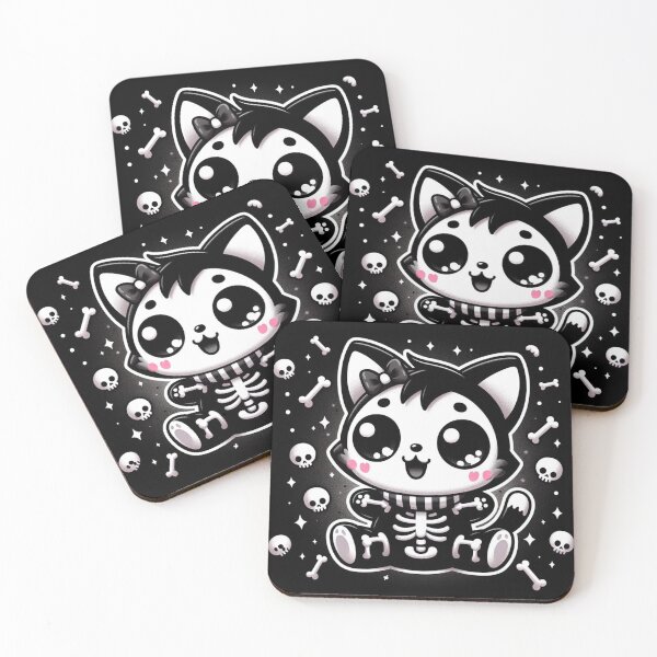 Item preview, Skeleton kitty  designed and sold by SpookyCuties.