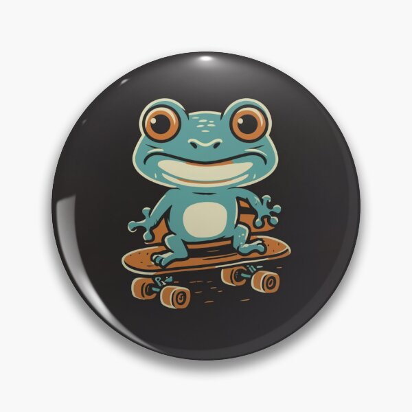 Item preview, Funny cute kawaii style frog riding a skateboard designed and sold by Trend-Beaver.