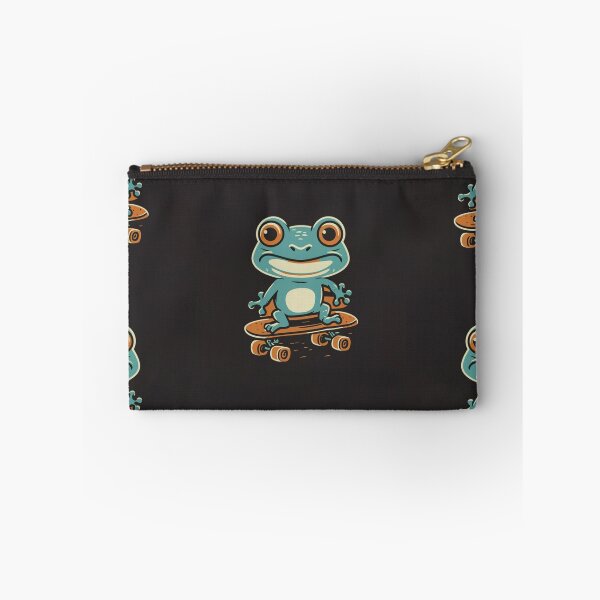 Item preview, Funny cute kawaii style frog riding a skateboard designed and sold by Trend-Beaver.