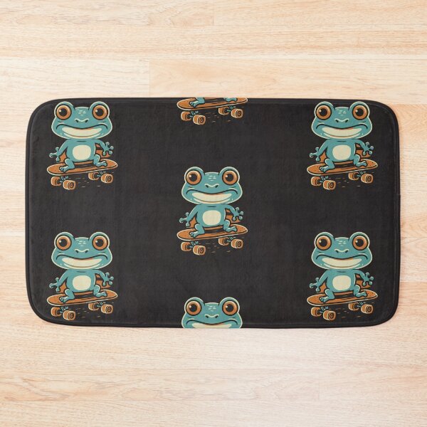 Item preview, Funny cute kawaii style frog riding a skateboard designed and sold by Trend-Beaver.