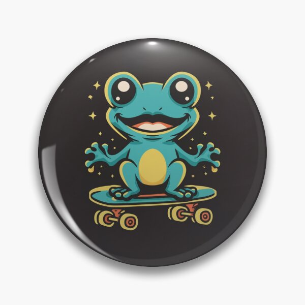 Item preview, Funny cute kawaii style frog riding a skateboard designed and sold by Trend-Beaver.