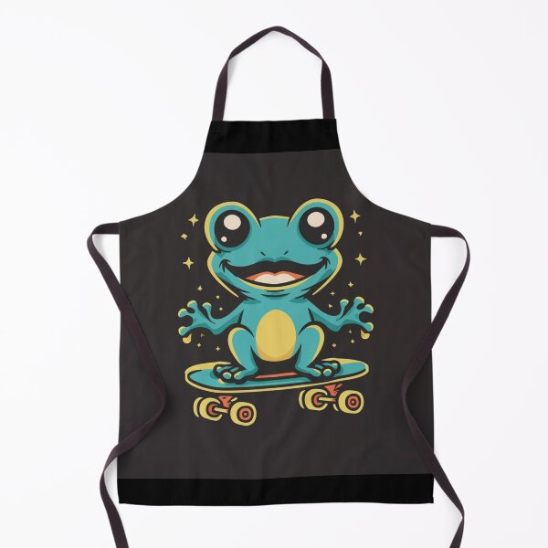 Item preview, Funny cute kawaii style frog riding a skateboard designed and sold by Trend-Beaver.