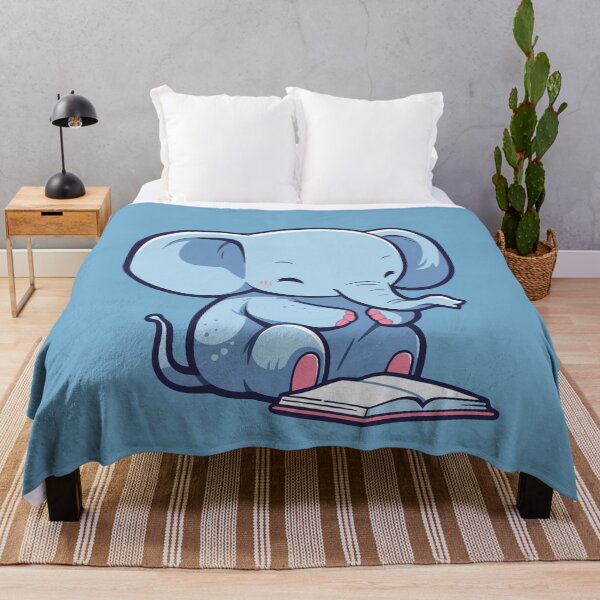 Item preview, Cute Baby Elephant Reading Book designed and sold by NosandEdgy.