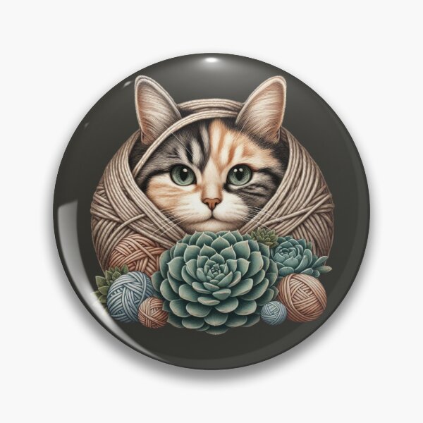 Item preview, Fan of purring, succulents, and woolly yarn balls designed and sold by GOTEK.