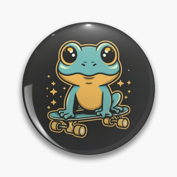 Item preview, Funny cute kawaii style frog riding a skateboard designed and sold by Trend-Beaver.