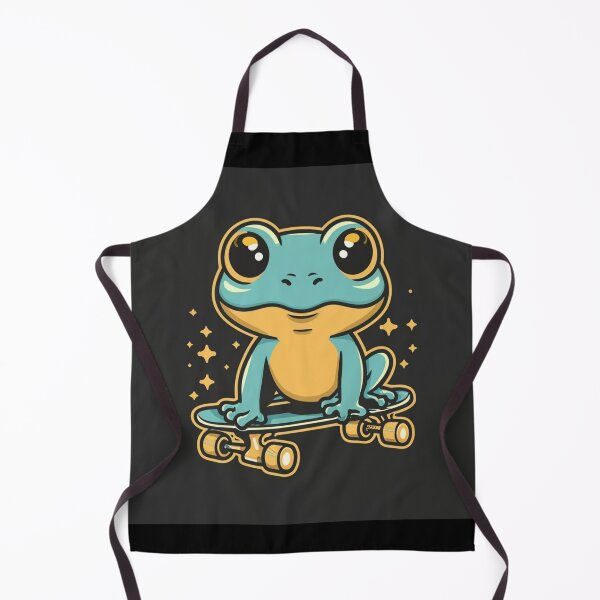 Item preview, Funny cute kawaii style frog riding a skateboard designed and sold by Trend-Beaver.