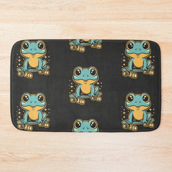 Item preview, Funny cute kawaii style frog riding a skateboard designed and sold by Trend-Beaver.