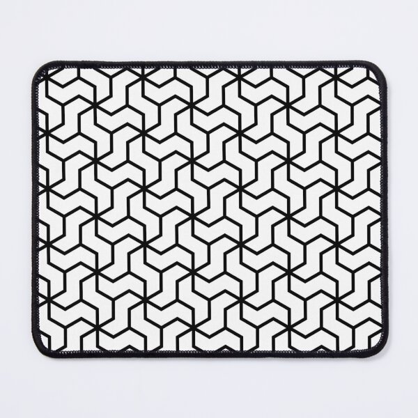Item preview, Black White Zig Zags Angle Rectangle Minimalist Modern Op Art Bauhaus Kinetic Art Pattern designed and sold by PenguinForests.