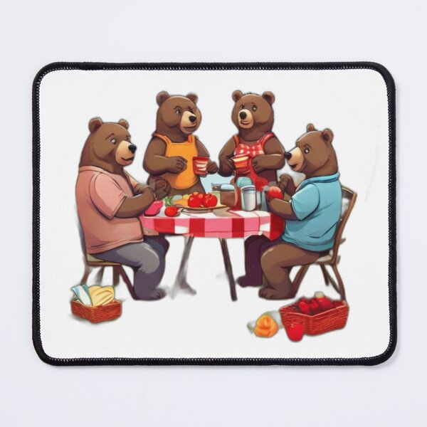 Item preview, Bear Necessities Picnic Collection: Whimsical T-Shirt Designs designed and sold by Art Vibe By Hemant.