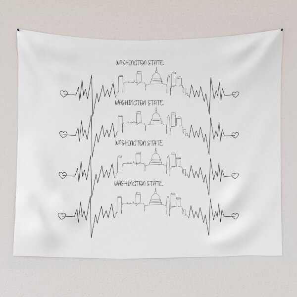 Item preview, Washington State Heart Beat designed and sold by Guess4best.