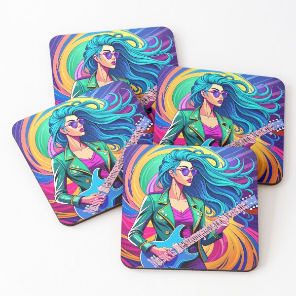 Item preview, Musical Magic,Cool Guitarist Girl designed and sold by AgarutanPrint.