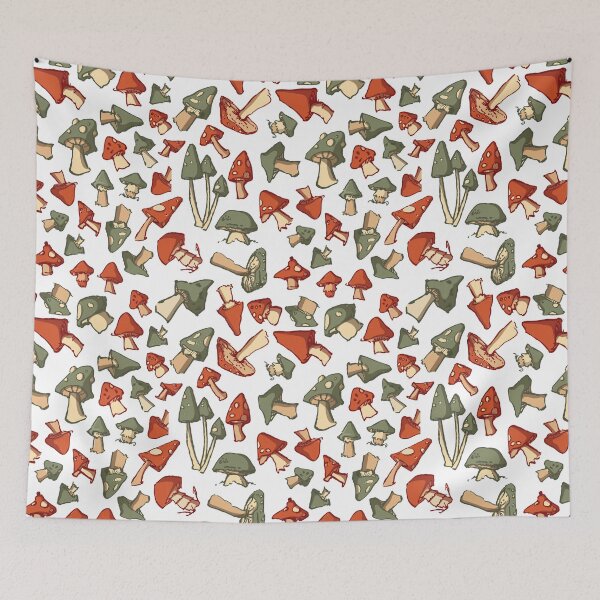 Item preview, Christmas Whimsical Mushroom Pattern designed and sold by suttonbelyea.