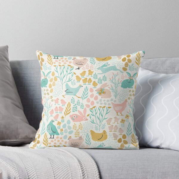 Item preview, Whispering Meadows - Pastel Birds & Rabbits Art designed and sold by Fanverse Merchandise.