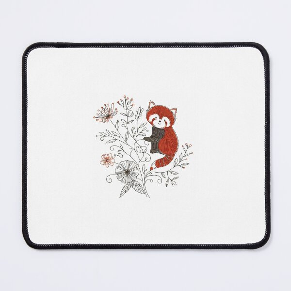 Item preview, Panda rojo y flores designed and sold by Asteri-Corp.