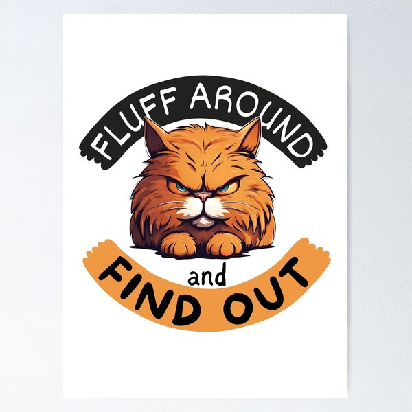 Item preview, Fluff Around And Find Out Orange Cat designed and sold by savAUNT.