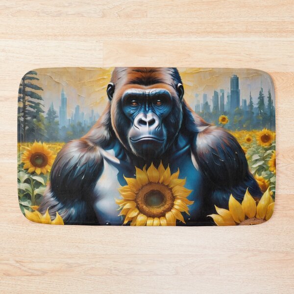 Item preview, Gorilla In Sunflower Field Digital Art designed and sold by Bunmigraphics .