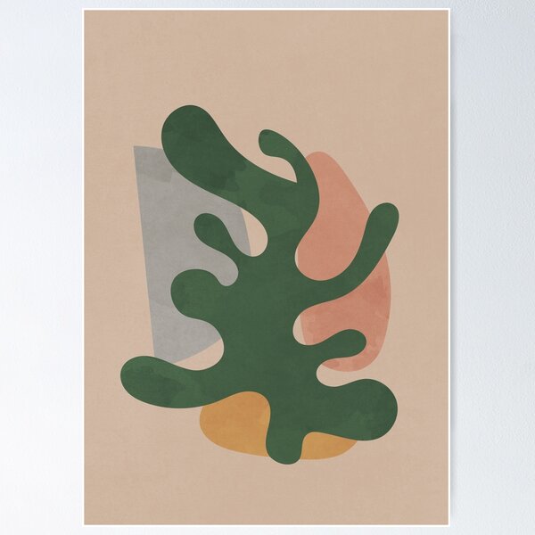Item preview, Abstract Green Botanical Plant Boho designed and sold by technicolorable_art.
