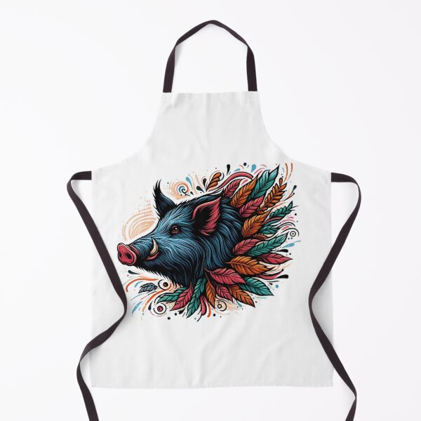 Item preview, A beautiful wild boar with various colorful leaves designed and sold by Marcoshop10.