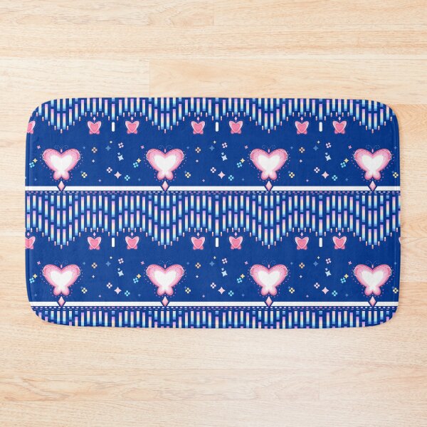 Item preview, Blue Ethic Wallpaper with pink butterflies, Colorful seamless pattern  designed and sold by rollingfakedice.