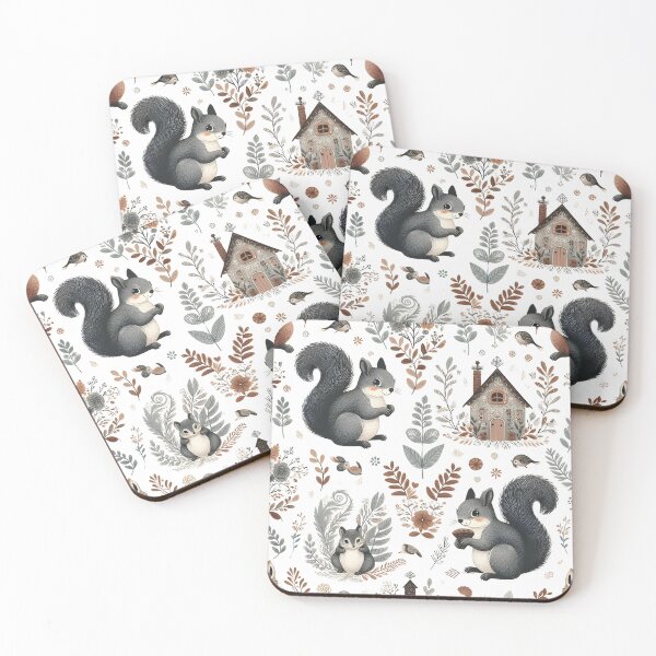 Item preview, Funny Squirrel Patterns designed and sold by KookyStudioArt.