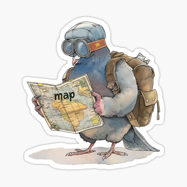Item preview, Lost homing pigeon reading a map designed and sold by Chugai.