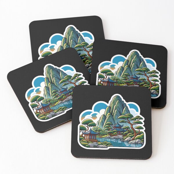 Item preview, Asian Temple in Mountains designed and sold by CamaArt.