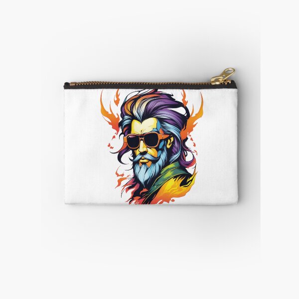 Item preview, Fiery elegance: portrait surrounded by flames designed and sold by Ink-Kreativ.
