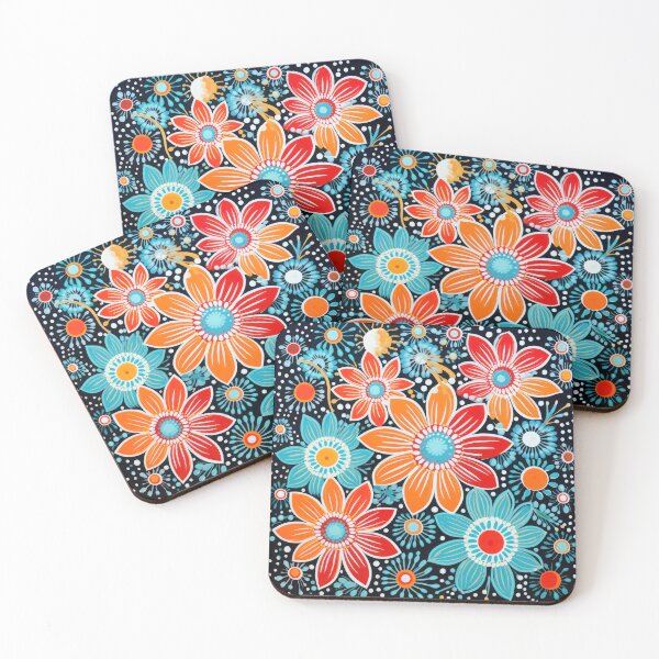 Item preview, floral aboriginal designed and sold by Vilemo.