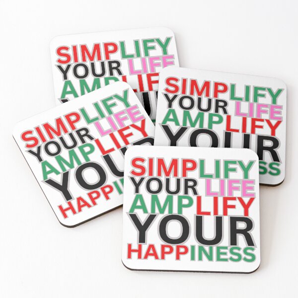 Item preview, Simplify Your Life, Amplify Your Happiness: Motivational Quote designed and sold by RvinJo8.