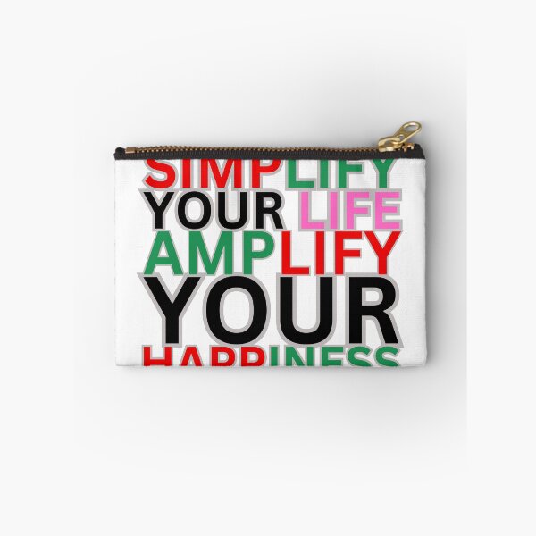 Item preview, Simplify Your Life, Amplify Your Happiness: Motivational Quote designed and sold by PING 999 STUDIO.