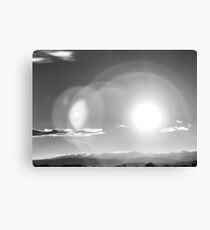 Black and white halo of the night Canvas Print