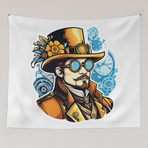 Item preview, Retro-Futuristic Gentleman: Artful steampunk representation designed and sold by Ink-Kreativ.