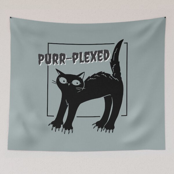 Item preview, Purr-plexed Black Cat designed and sold by theresa7131.