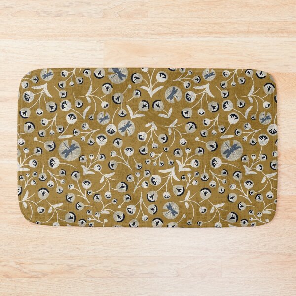 Item preview, Gold Retro modern poppy most peculiar floral pattern designed and sold by PerlaDesignArt.