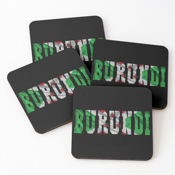 Item preview, Burundi Country Flag Typography designed and sold by TravelWish.