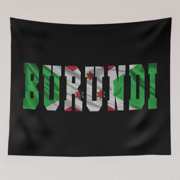 Item preview, Burundi Country Flag Typography designed and sold by TravelWish.