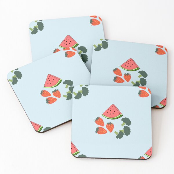 Item preview, Summer Freshness: Watermelon, Strawberries, and Broccoli Pattern designed and sold by Hill Strom.