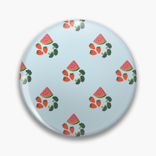 Item preview, Summer Freshness: Watermelon, Strawberries, and Broccoli Pattern designed and sold by Hill Strom.