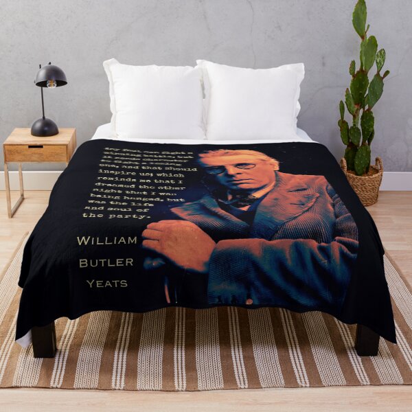 Item preview, William Butler Yeats portrait and quote: Any fool can fight a winning battle, but it needs character to fight a losing one, and that should inspire us; designed and sold by artbleed.