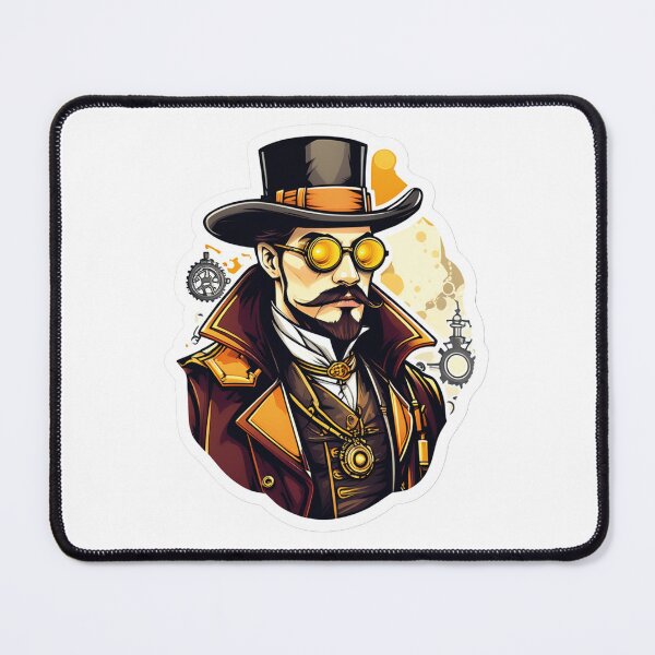 Item preview, Victorian Sci-Fi: Mysterious Steampunk Man designed and sold by Ink-Kreativ.