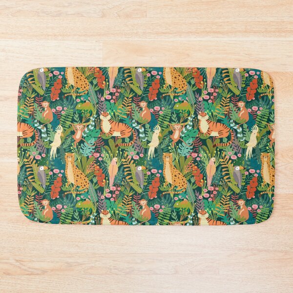 Item preview, Tropical Jungle Pattern - Tigers, Cheetah, Monkey, Pelican, Parrots designed and sold by Fanverse Merchandise.