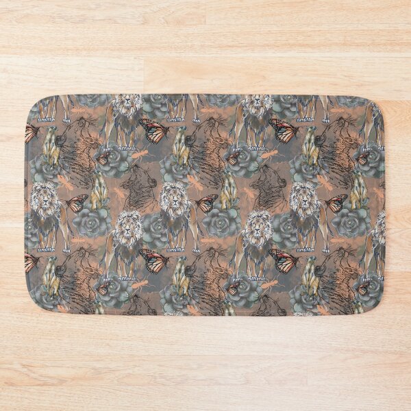 Item preview, Lion, Lioness, Butterflies, Ants, Jungle flowers in the Savannah pattern designed and sold by DebbieJoyArt.