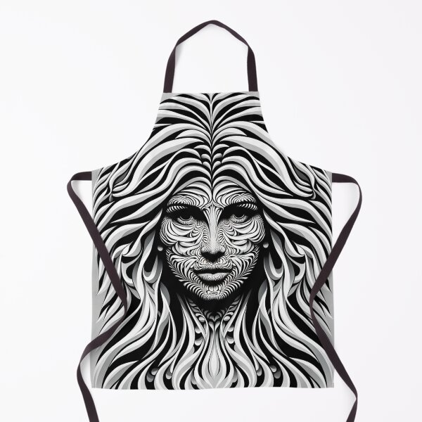 Item preview, Optical illusion image of a female figure that at first glance appears as an abstract pattern designed and sold by AndreaMart.